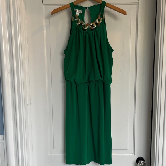 dressbarn Dresses & Skirts - dressbarn Green Midi Dress with Gold Accents